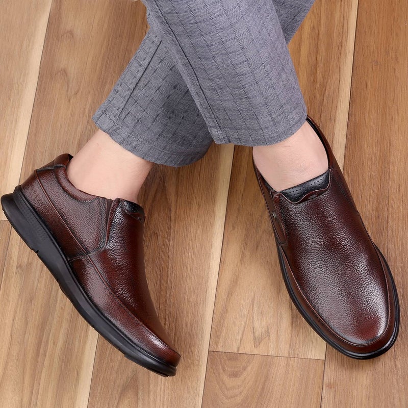 Bacca Bucci Leather Office Slip-ons Formal Shoes - Image 5
